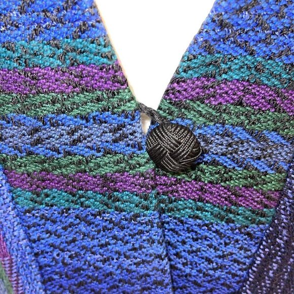 Arna Shaw Weaver Blazer Womens Size Medium Large Art To Wear Handwoven Button - Picture 3 of 10